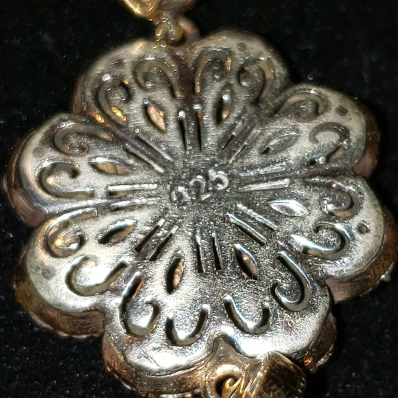 Ruby and White Topaz Florette Gemstone Br… - Picture 6 of 8